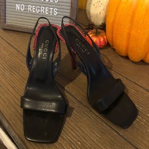 Gucci midheel sling back heels
